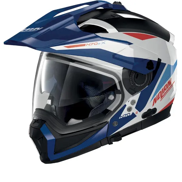 Image of Nolan N70-2 X Stunner 53 Metal White ECE 22.06 Multi Helmet Size M