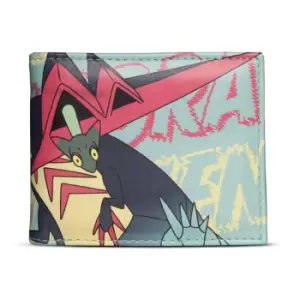 Image of Pokemon Dragapult #887 All-over Print Bi-fold Wallet, Male, Green...