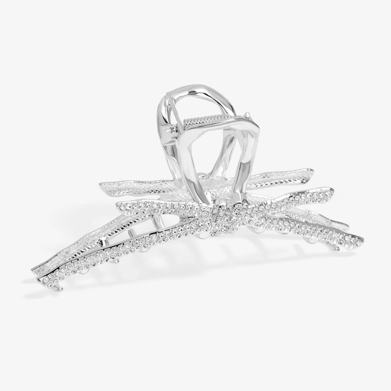 Image of Mood Silver Crystal Bow Hair Bulldog Jewellery Sets One Size Silver 72789811000