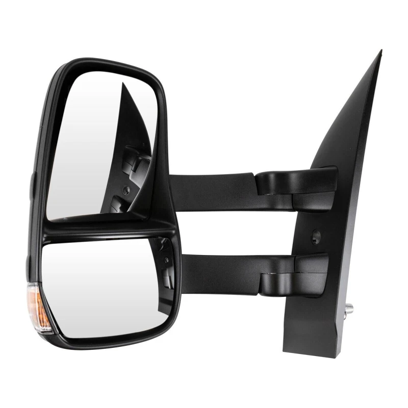 Image of IVECO 5802029799 Wing mirror Left, black, Long mirror arm, Rough Outside Mirror (50)