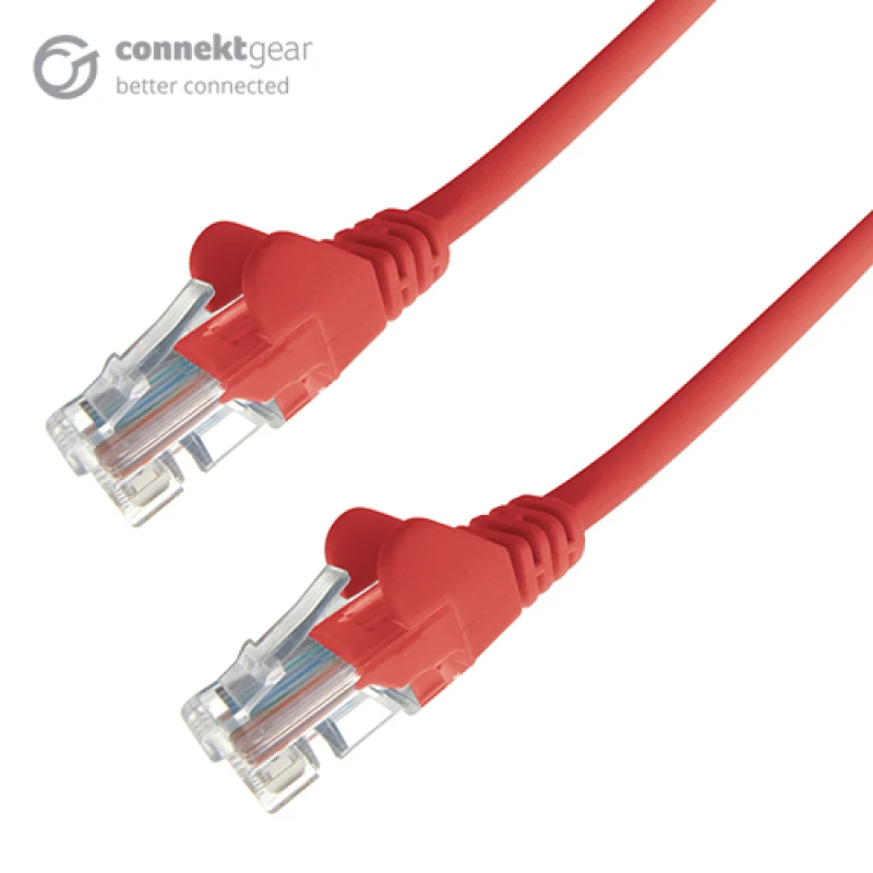 Image of Connekt Gear 15m RJ45 CAT6 UTP Stranded Flush Moulded LS0H Network Cable - 24AWG - Red 31-0150R