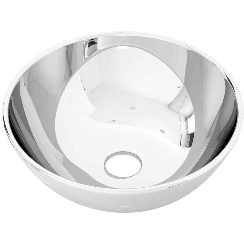 Image of vidaXL Wash Basin 28x10cm Ceramic Silver 143489