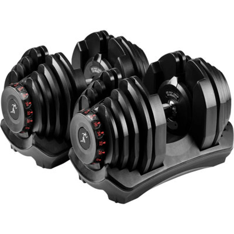 Image of Centurion Supports Strongology Home Fitness Adjustable Smart Dumbbell Pair From 5Kg To 40Kg Training Weights In Black
