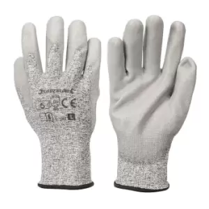 Image of LARGE Cut Tear Resistant Gloves 13 Gauge Knitted & PU Coated Palms & Fingers
