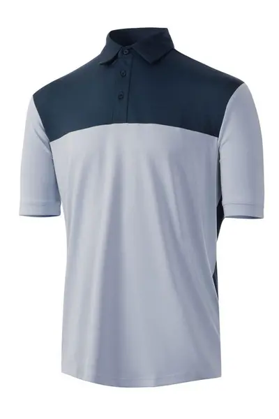 Image of Island Green Colour Block Polo Shirt Violet