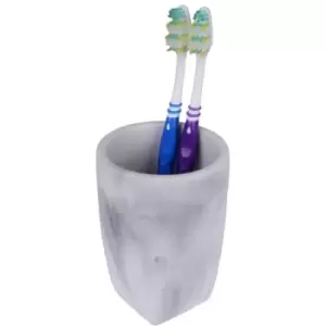 Image of Octavia Freestanding Tumber, White Marble - White Marble