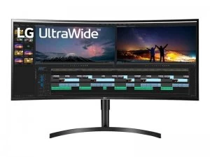 Image of LG 38" 38WN75C Quad HD IPS Ultra Wide Curved LED Monitor