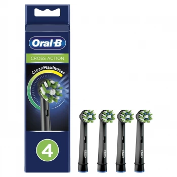 Image of Oral B Cross Action Black Edition Toothbrush Replacement Heads 4Pcs