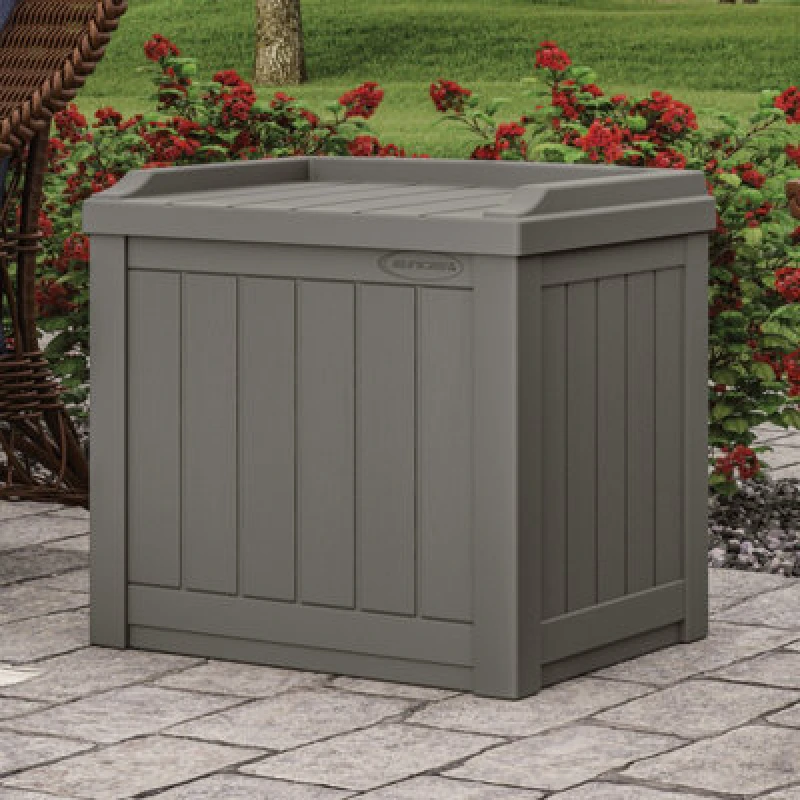 Image of Suncast Florida 83L Storage Box - Stone Grey SS601ST
