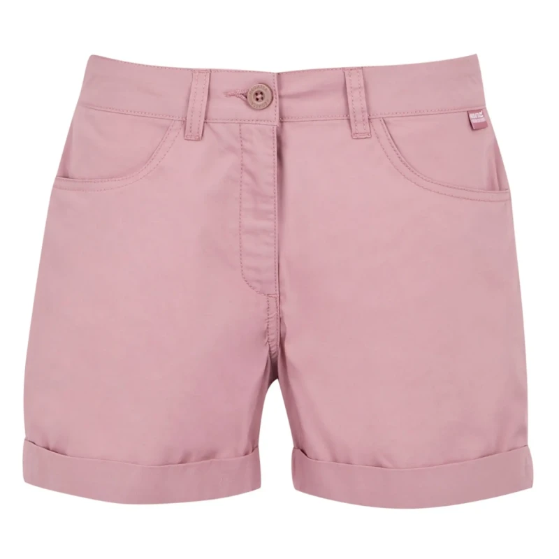 Image of Regatta Womens 'Pemma' Casual Chino Shorts in Pink Size: 18 Pink Female 18