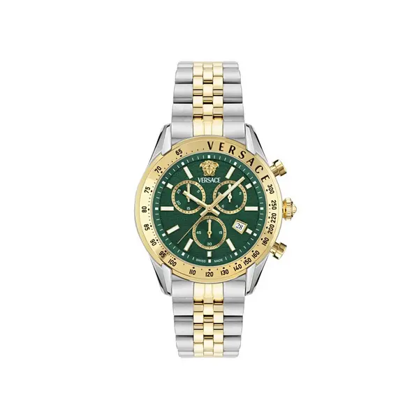 Image of Versace Watches Chrono Master Green Sapphire Watch VE8R00524