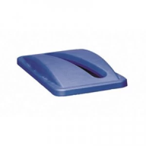 Image of Rubbermaid Slim Jim Bin Lid Paper Blue 2703R001091