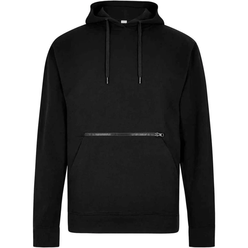 Image of Kustom Kit Mens Pique Regular Hoodie in Black Size: Small Black Male S