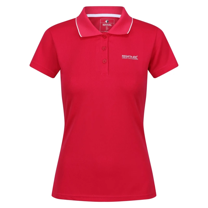 Image of Regatta Womens Maverick V Quick Drying Wicking Polo Shirt 8 - Bust 32' (81cm) Pink Potion REG301-D4D-8