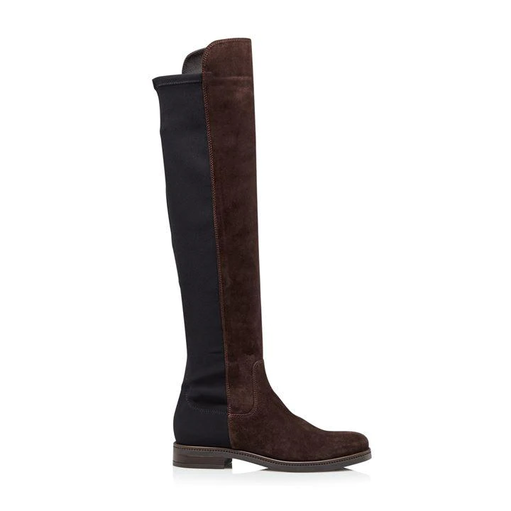 Image of Dune Brown Suede 'Tropic' Over The Knee Boots - 3