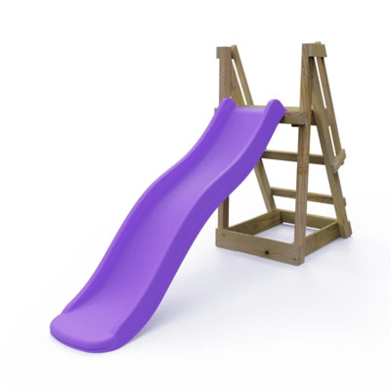 Image of Rebo Wooden 6ft Freestanding Garden Slide - Purple Purple