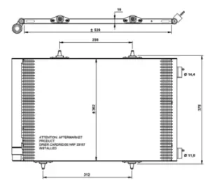 Image of NRF 35779 Air Conditioning Condenser OE 6455EK,6455HF,6455HG,9650894080,9683489580
