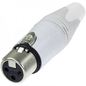 Image of XLR connector Socket straight Number of pins 3 White Neutrik NC3FXX WT