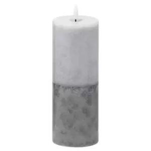 Image of Luxe Collection Natural Glow 3x8 Stone LED Candle