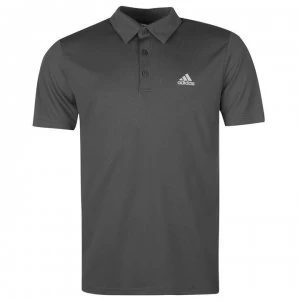 Image of adidas Mens Tennis Fab Polo Shirt - Charcoal