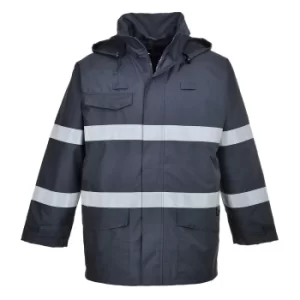 Image of Biz Flame Flame Resistant Rain Multi Protection Jacket Navy M