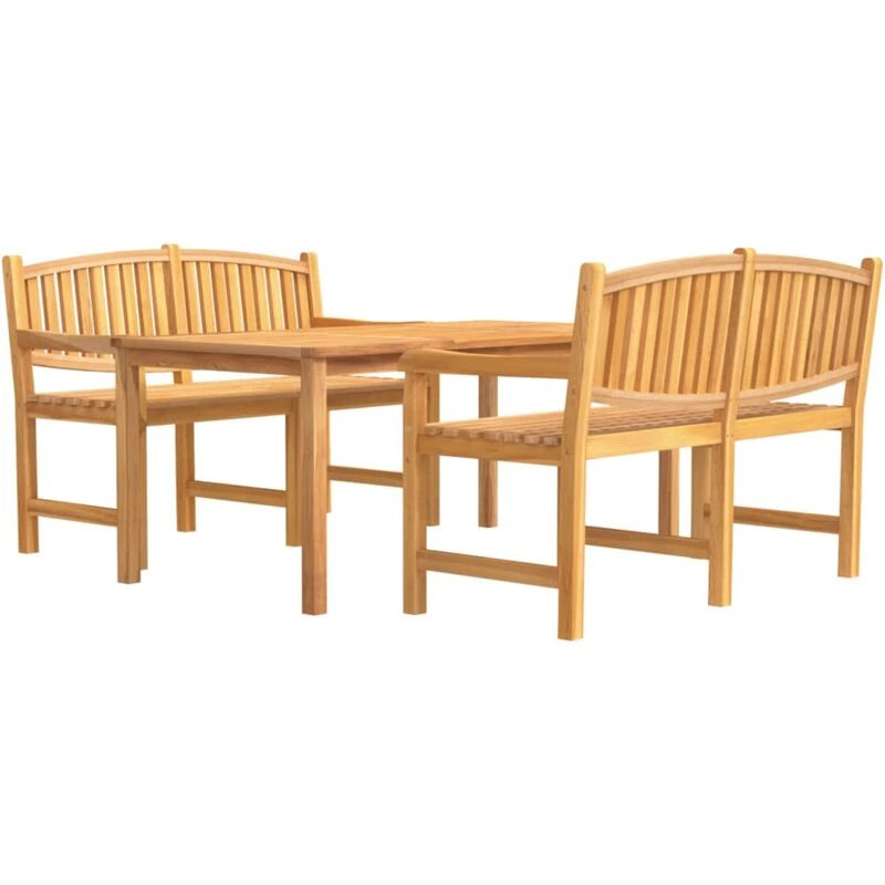 Image of VIDAXL 3 Piece Garden Dining Set Solid Wood Teak Vidaxl 3157943