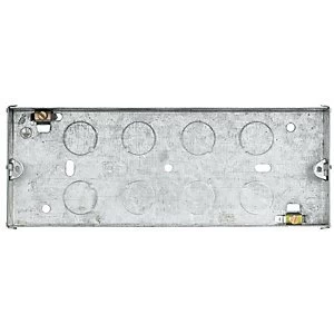 Image of MK 3 Gang Flush Steel Knockout Box - 35 x 72 x 203mm