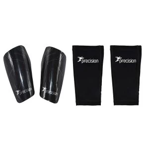 Image of Precision Pro Matrix Shinguards Black/Chrome - Small
