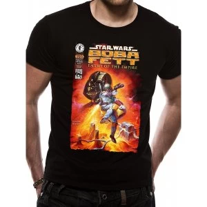 Image of Star Wars - Fett Enemy Comic Mens Medium T-Shirt- Black