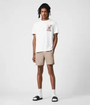 Image of AllSaints Mens Warden Swim Shorts, Pewter Grey, Size: XL