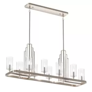 Image of Kichler Kimrose Bar Pendant Ceiling Light Polished Nickel