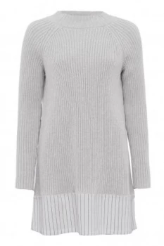 Image of French Connection Ila Tie Back Knitted Jumper Light Grey