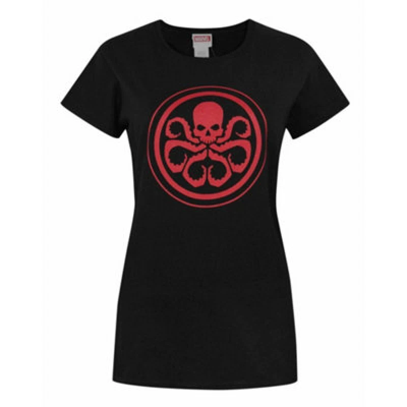 Image of (Large) Marvel Short Sleeved T-Shirt (Womens Black)