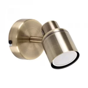 Image of Benton Antique Brass Single Spotlight