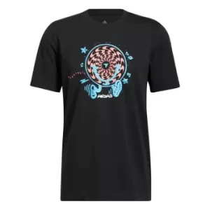 Image of adidas Trae Hypnotist Graphic T-Shirt Mens - Black