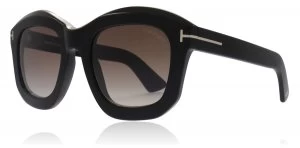Image of Tom Ford Julia Sunglasses Shiny Black 01F 50mm