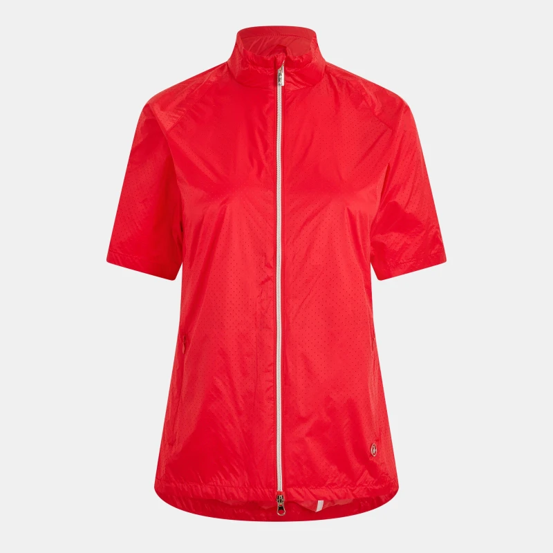 Image of Calvin Klein Golf Womens Weather Resistant Performance Golf Jacket Poppy female 10 (S)