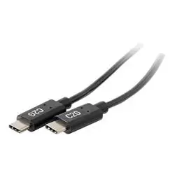 Image of C2G 1.8m (6ft) USB C Cable M/M - USB 2.0 (3A) - Black