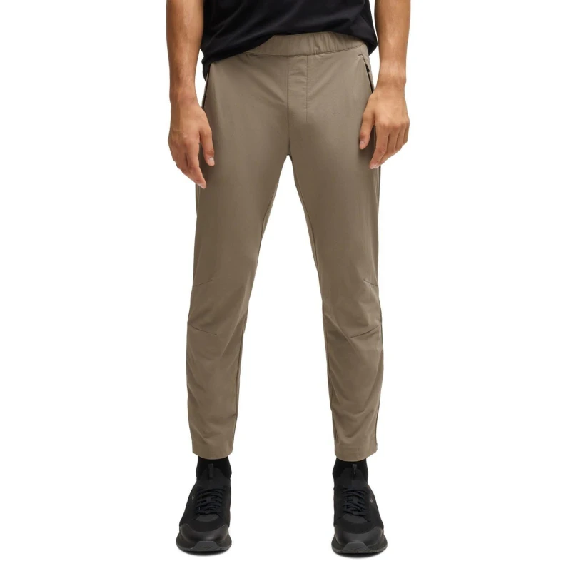 Image of Boss T Basin Tapered-Fit Trousers Green male 30R