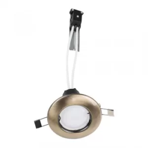 Image of MiniSun Non-Fire Rated Steel Fixed Downlight in Antique Brass