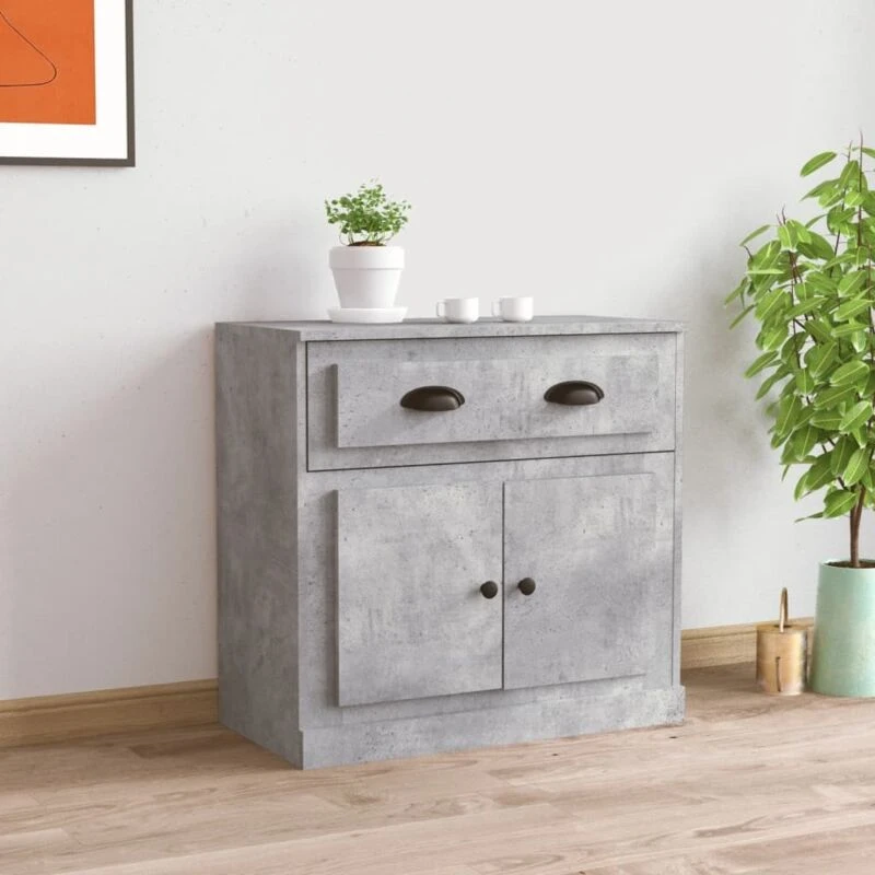 Image of VIDAXL Sideboard Concrete Grey 70x35.5x67.5cm Engineered Wood Vidaxl 8720845793180