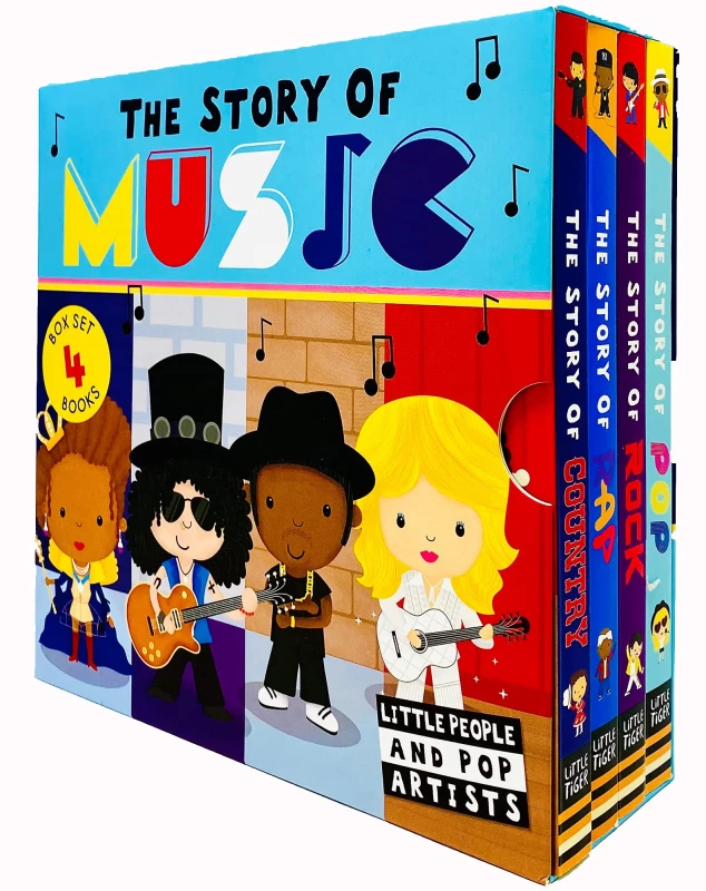 Image of The Story of Music Little People and Pop Artists Series 4 Books Collection Box Set by Little Tiger Little Tiger Books