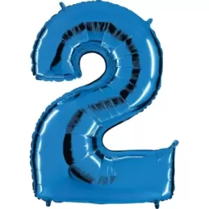 Image of Number 2 Balloon Blue (40 Inches)