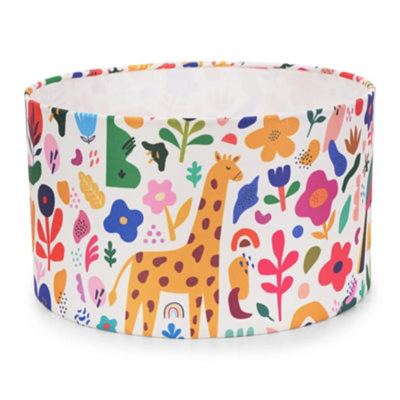 Image of ValueLights Congo Childrens Nursery Drum Ceiling Floor Light Lamp Shade & 10w LED Multi