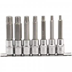 Image of Draper 7 Piece 1/2" Drive TX-Star Plus Socket Bit Set 1/2" 100mm