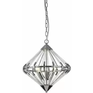 Image of Impex Gerda 3 Light Chrome Ceiling Fitting