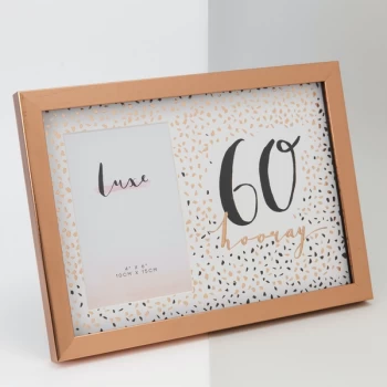 Image of 4" x 6" - Luxe Rose Gold Birthday Frame - 60