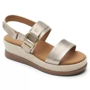 Image of Rockport Delanie Piece Sling Taupe Metallic - Multi