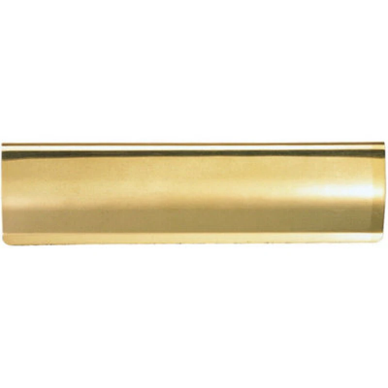 Image of Loops Interior Letterbox Plate Tidy Cover Flap 300 x 95mm Polished Brass Metallics