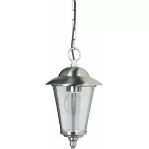 Image of IP20 Outdoor Hanging Pendant Porch Light Stainless Steel & Glass Lantern Lamp